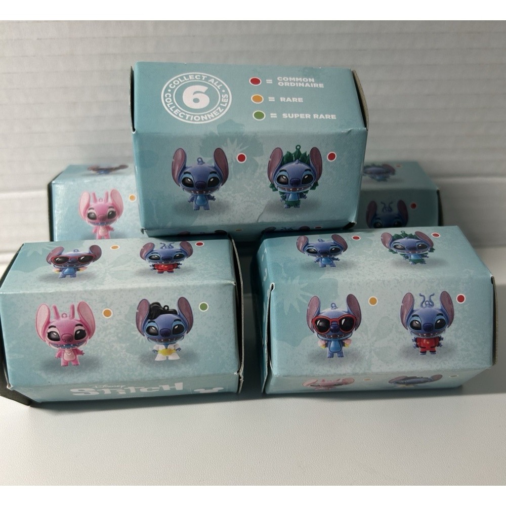 LOT OF (5) DISNEY STITCH MYSTERY CHRISTMAS ORNAMENTS - NEW SEALED BOXES H17